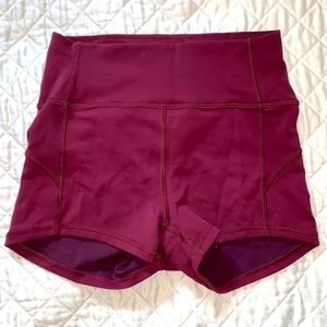 Lululemon Boogie Yoga Shorts Maroon